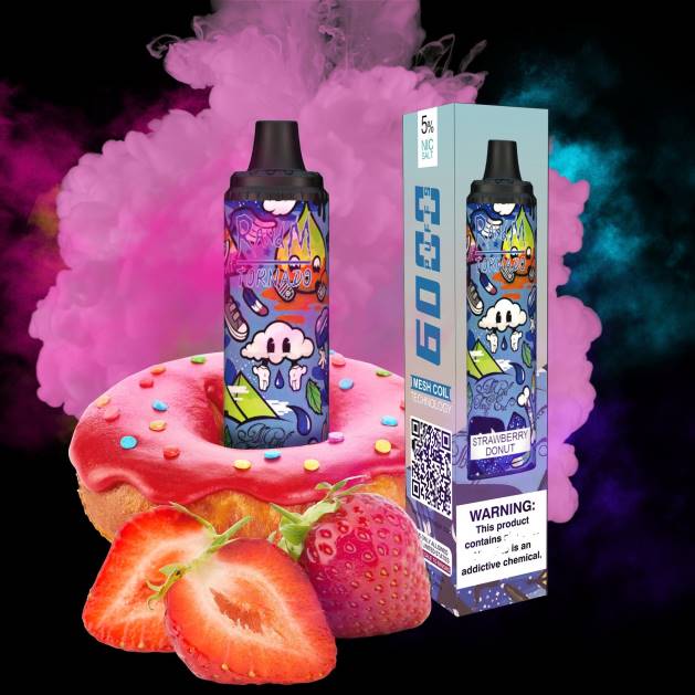 RandM Tornado Vape pod zariadenie s reguláciou prietoku vzduchu 6000 1ks TV4Z285 - RandM vape Bratislava - jahodový donut