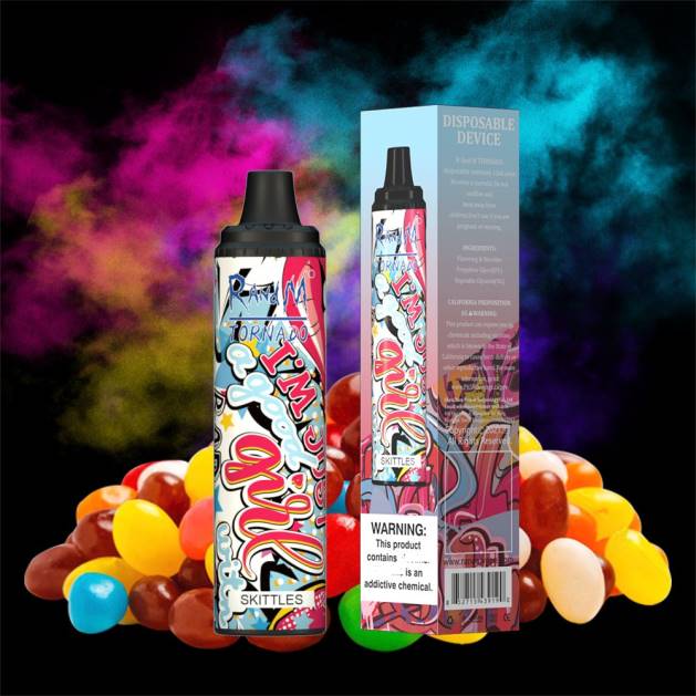 RandM Tornado Vape pod zariadenie s reguláciou prietoku vzduchu 6000 1ks TV4Z294 - RandM vape sale - kolky