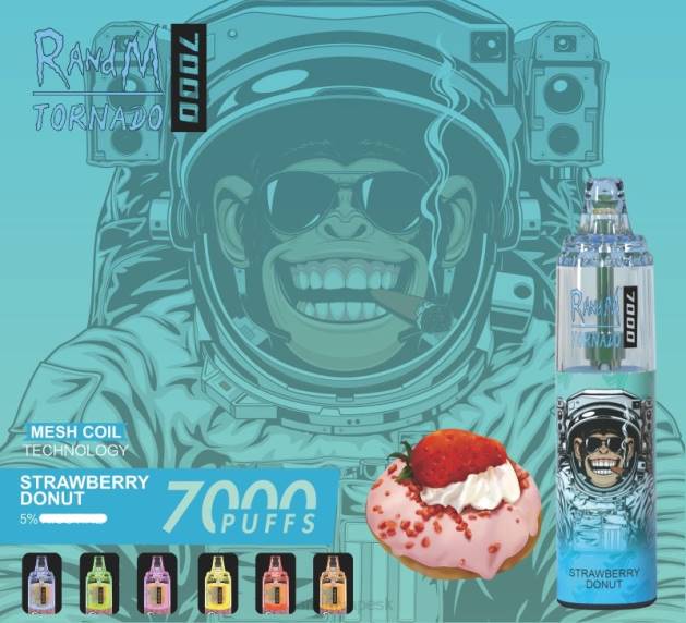 RandM Tornado 7000 vape zariadenie na reguláciu prietoku vzduchu 1ks TV4Z167 - RandM shop vape - jahodový donut