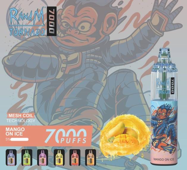 RandM Tornado 7000 vape zariadenie na reguláciu prietoku vzduchu 1ks TV4Z170 - tornado vape SK - mango na ľade