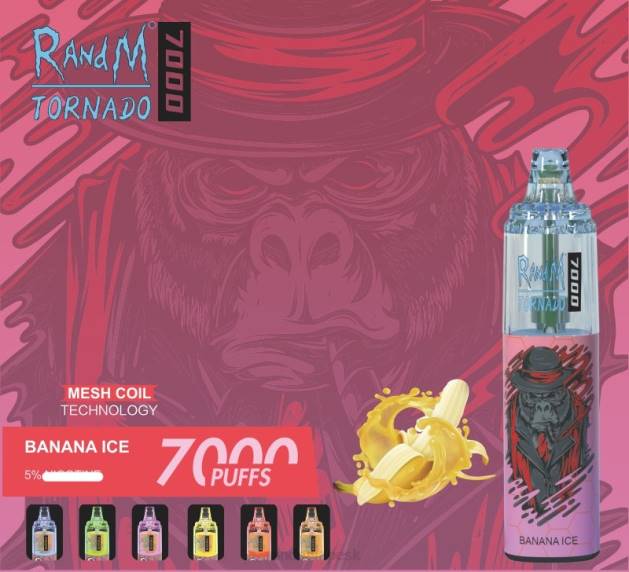 RandM Tornado 7000 vape zariadenie na reguláciu prietoku vzduchu 1ks TV4Z172 - RandM tornado SK - banánový ľad