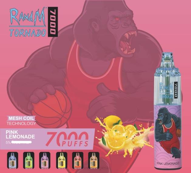 RandM Tornado 7000 vape zariadenie na reguláciu prietoku vzduchu 1ks TV4Z174 - RandM vape sale - ružová limonáda