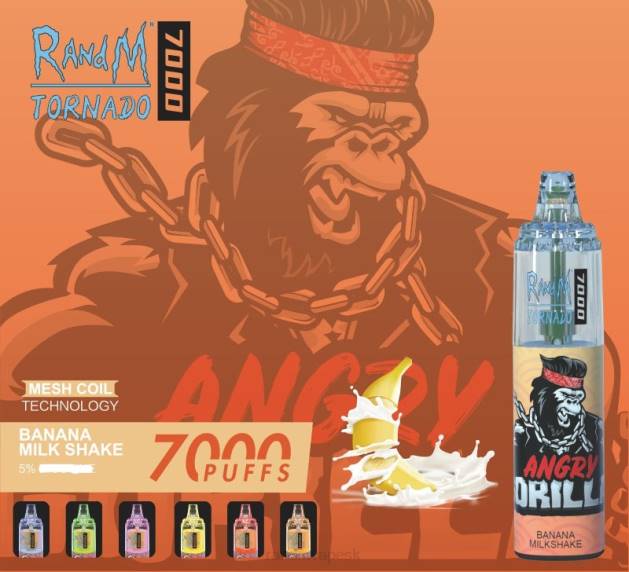 RandM Tornado 7000 vape zariadenie na reguláciu prietoku vzduchu 1ks TV4Z177 - RandM shop vape - banánový mliečny kokteil