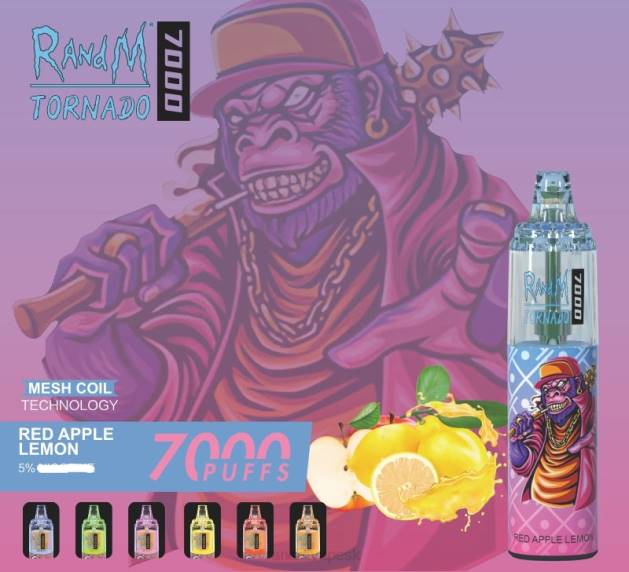 RandM Tornado 7000 vape zariadenie na reguláciu prietoku vzduchu 1ks TV4Z179 - RandM tornado cena - červené jablko citrón