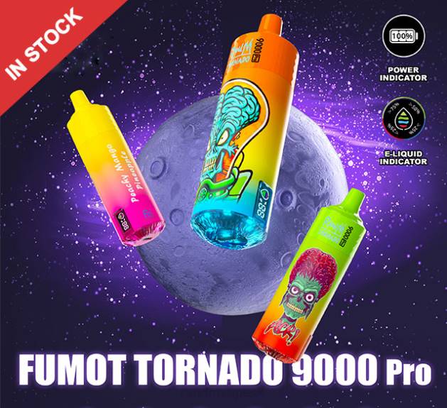 Fumot RandM Tornado 9000 pro vape zariadenie s batériou a displejom džúsu verzia 2 TV4Z211 - RandM vape SK - modrý razz ľad